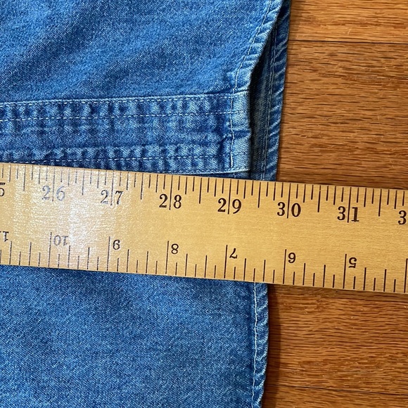 American Glory 100% Cotton Button Down Long Sleeve Size XL Very Soft Blue Collar - Picture 12 of 12